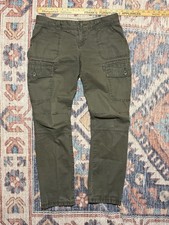 Banana Republic Cargo Pants Womens 4 Straight Leg Stretch Utility Khaki Green