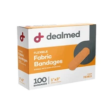 100 Sterile Flexible Fabric Adhesive Bandages 1X3" First Band Aid Strip Wound