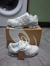 ASICS Gel Nyc White Cream Grey Men's Trainers Size UK 8.5