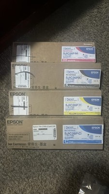Epson SJIC26P Ink Cartridge Set CMYK 4 Pack for TM-C7500 ColorWorks