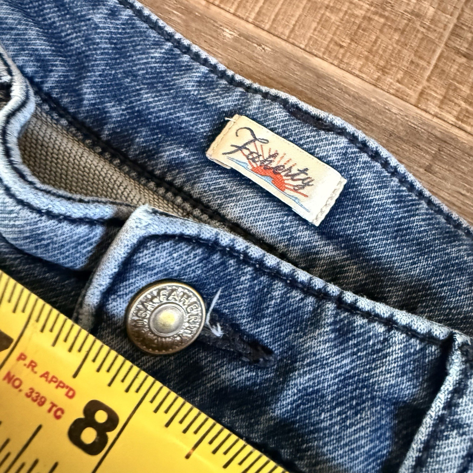 Faherty Stretch Terry Patch Riverton Wide Leg Den… - image 7