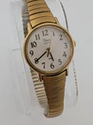 Vintage Timex Watch Womens 23mm Gold Tone Expansion Band- New Battery