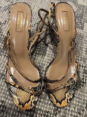 Aquazzura Firenze Women s Snakeskin Design Heels Size 37.5 WITH DEFECT