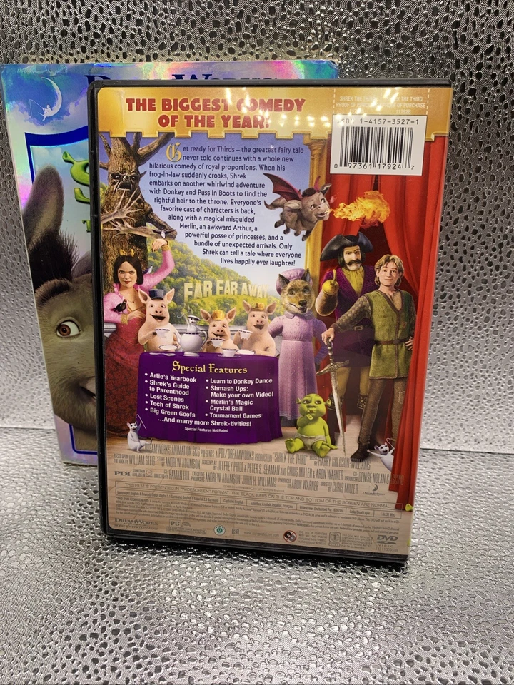 Shrek the Third (DVD, 2007) W/ Slipcover - Image 3 of 4