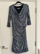 Damsel In a Dress Ladies Blue Patterned Midi Dress - Size UK 14