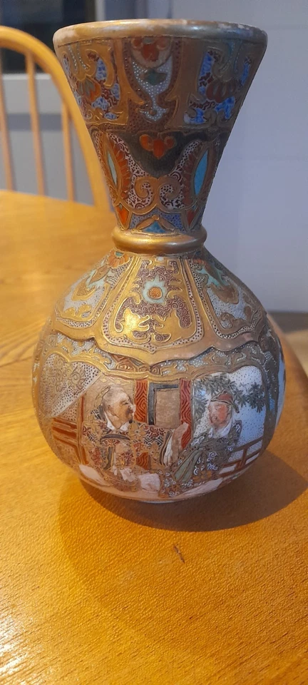 Vaso Satsums Excelente Detalhado Era Meiji 16cm - Imagem 2 de 4