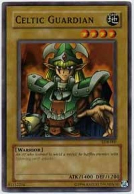 Heavy Play x 1 Celtic Guardian - LOB-007 - Super Rare - Unlimited Edition LOB Le