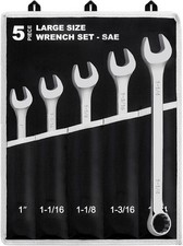 5-piece Sae Large Size Add-on Combination Wrench Set 1 1-116 1-18 1-316 1...