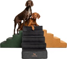 Dog Stairs Dog Ramp for Bed 20" Extra Wide Pet Stairs for High Bed Design to Fit