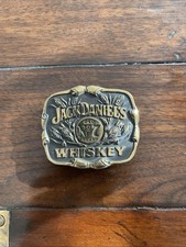 Vintage Bronze Jack Daniels Old No7 Brand Whiskey USA 1982 Bar Belt Buckle 403