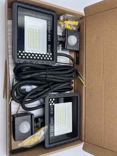 2Pcs Security Lights Outdoor Motion Sensor - 30W LED Floodlight outside Lights - Picture 4 of 15