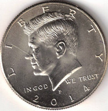 2014-P Brilliant Uncirculated Copper-Nickel Clad Copper Strike Half Dollar Coin!