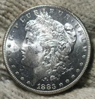1883 Morgan Silver Dollar Brilliant Uncirculated Cameo With Mirrors