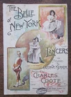 1898? Belle of New York Victorian Antique Illustrated Old Music Sheet Edna May