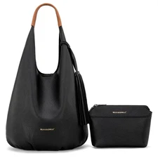 Montana West Slouchy Hobo Bags for Women 2PCS Shoulder Bag Set Womens Purses and
