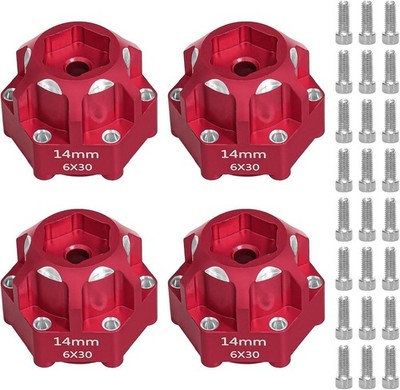 Powerhobby 6x30 to 14mm Aluminum Hex Adapters (4) Pro-Line Arrma Senton Granite