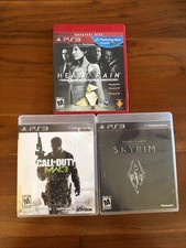PS3 Game Lot of 3 Skyrim MW3 Heavy Rain Directors Cut Tested Working