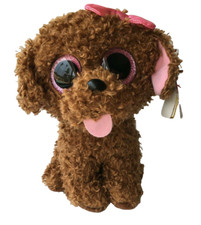 Ty Beanie Boos Maddie the Brown Dog w/Pink Bow 9" Plush Retired NEW