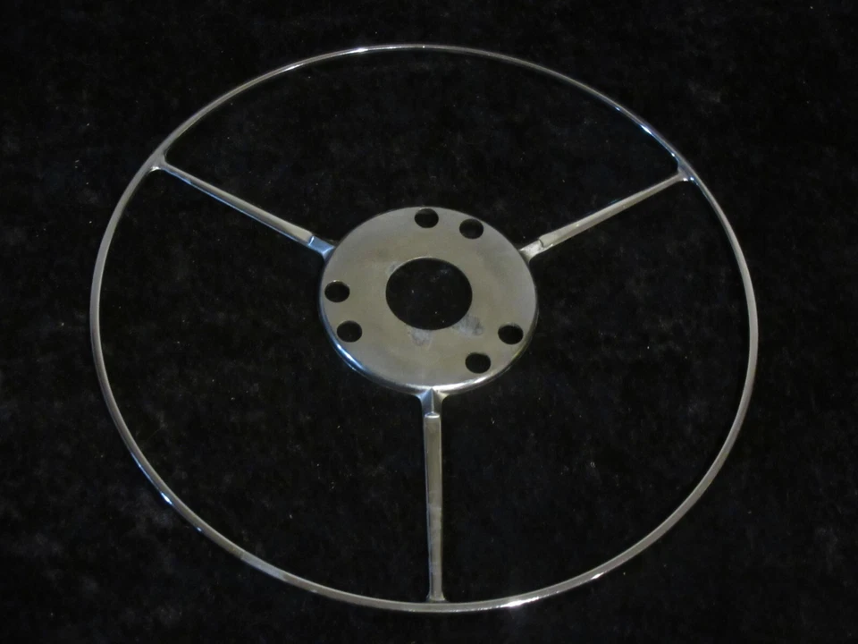 1940-1947 Buick Century Roadmaster Super Special Steering Wheel Chrome Horn Ring Foto 2 de 4