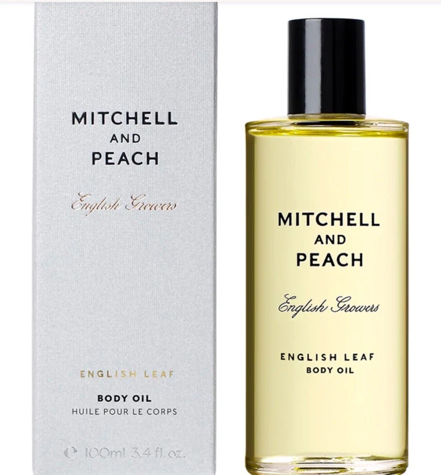 Aceite corporal Mitchell and Peach English Leaf 3,4 fl oz, NUEVO EN CAJA PRECIO DE VENTA SUGERIDO POR EL FABRICANTE 68 USD Foto 4 de 4