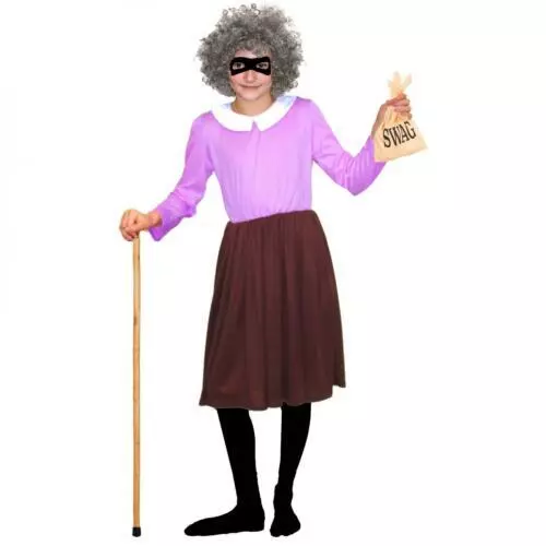 Kids Burglar Granny Costume