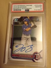 2022 Bowman Chrome Prospects JoJo Blackmon AUTOGRAPH #CPAJBN Graded PSA 10 GEM
