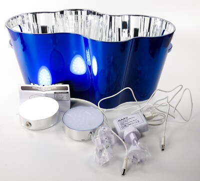 Absolut Vodka LED Kühler Flaschenküher Blau Eisbox Ice Bucket 3191