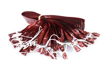 25 - 1.5 in x 20 in. Summer Sausage Mahogany Fibrous Casings Hold 2 Lb ea   50lb