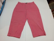 Lee Casuals Womens Pink High Rise Capris Sz 14M