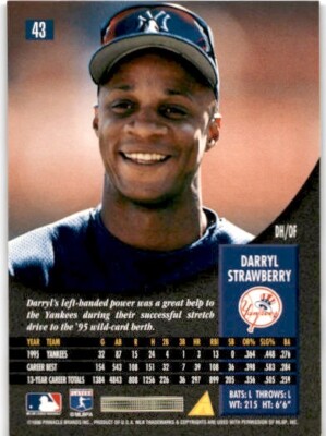 DARRYL STRAWBERRY 1996 Pinnacle #43 New York Yankees | eBay