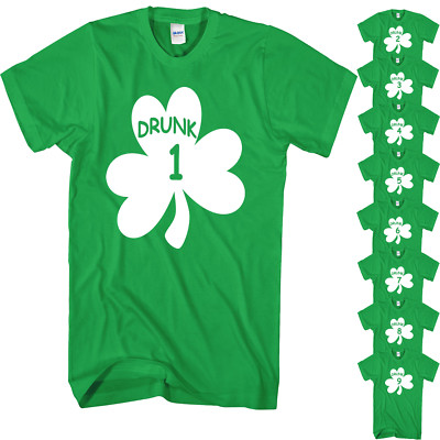 St Patricks Day T-Shirt Paddys Day Neuheit lustig betrunken 1 bis 21 Bier trinken Top