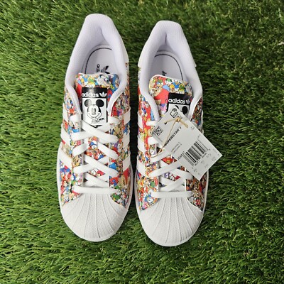 Adidas X Disney Mickey Superstar J Size 5 Kids Core White