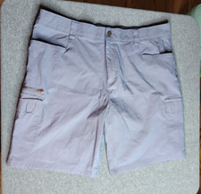 Vintage Orvis Shorts Mens 40 Gray Outdoor Camp Cotton Belt Loops
