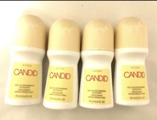 AVON CANDID ROLL-ON DEODORANT  4 VALUE PACK  2.6OZ EACH