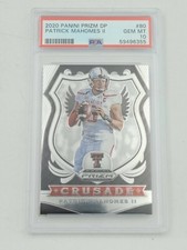 2020 Prizm Draft Picks Football Patrick Mahomes Crusade Graded PSA 10 Gem Mint
