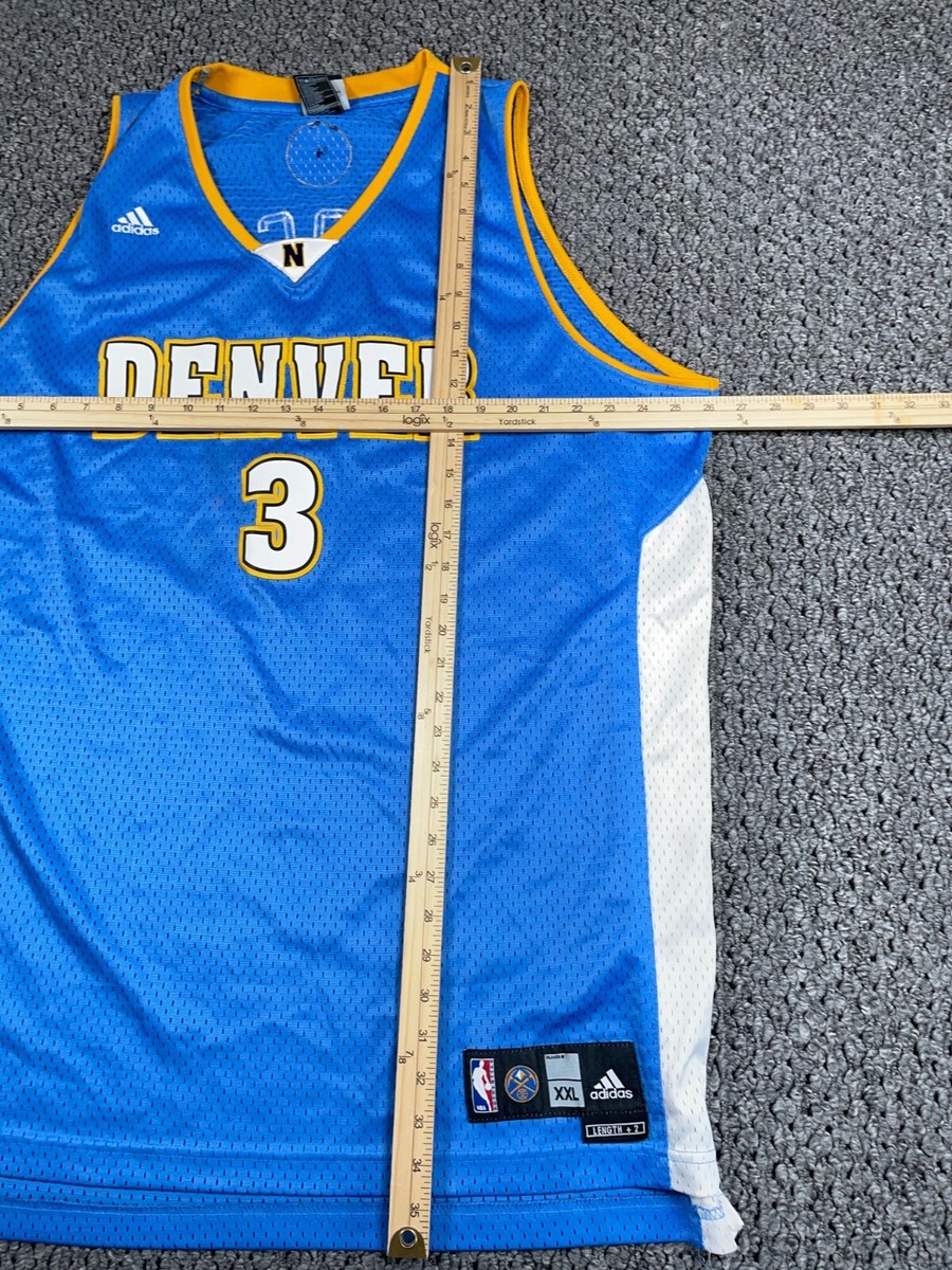 Adidas トレフォイルロゴ NUGGETS 3 IVERSON Jersey ALLEN IVERSON Denver NUGGETS Alternate ADIDAS Throwback