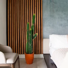 5’ Artificial Cactus in Terracotta Planter Home Decor. Retail $224