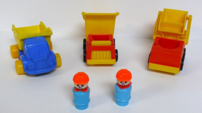 Fisher Price Vintage Little People front end loader Dump truck viking dump truck