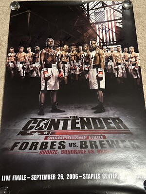 THE CONTENDER Season 2 Finale Championship Fight Forbes Vs Brewer Signed Poster