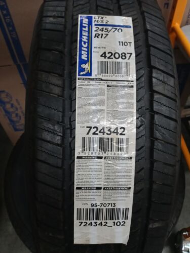 1 New 245/70-17 Michelin LTX M/S 2 70R R17 Tire 11640 Dot4421 - Picture 1 of 3