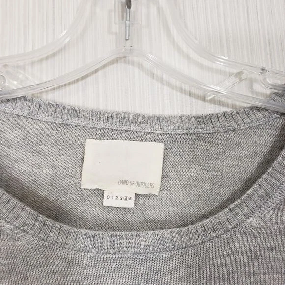 Band of Outsiders Mezcla Seda/Cachemira Bolsillo Frontal Ligero Rayas Suéter Foto 2 de 4