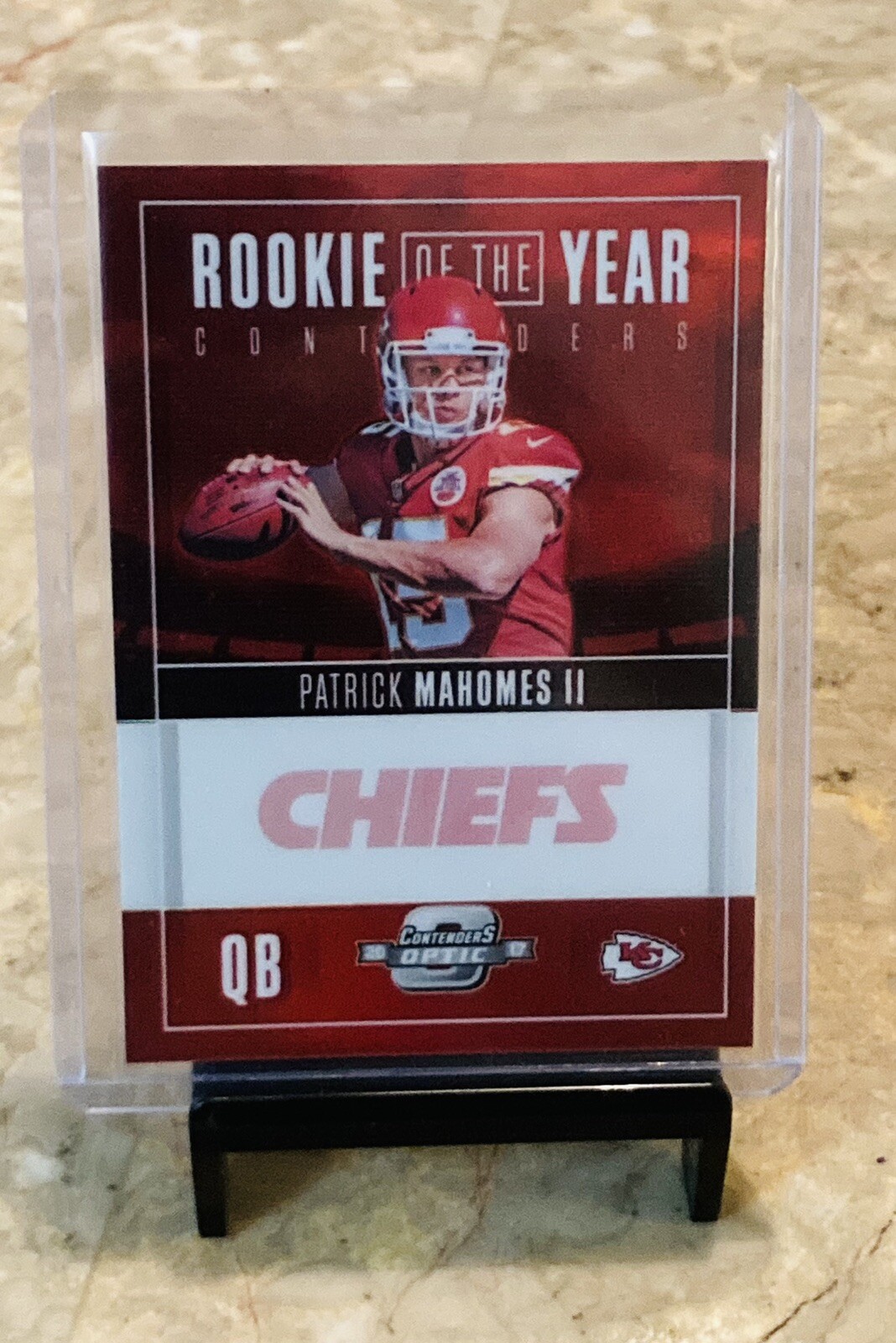 2017 Contenders Patrick Mahomes Optic Prizm ROY /49 Red Team Color Match! Rc MVP