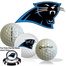 NFL Carolina Panthers • Golf Balls 12 pack • TaylorMade TP5 • Refinished