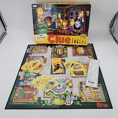 Parker Brothers Classic CLUE The Simpsons 2nd Edition Used Complete Board Game