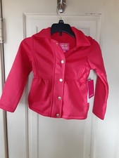 Pink Platinum Girls Snap Front Hooded Spring/Fall Jacket Size 4 NEW WITH TAGS