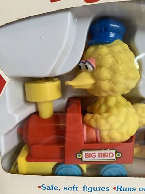 Sesame Street Big Bird's Wind Up Train Vintage Set Bert Cookie