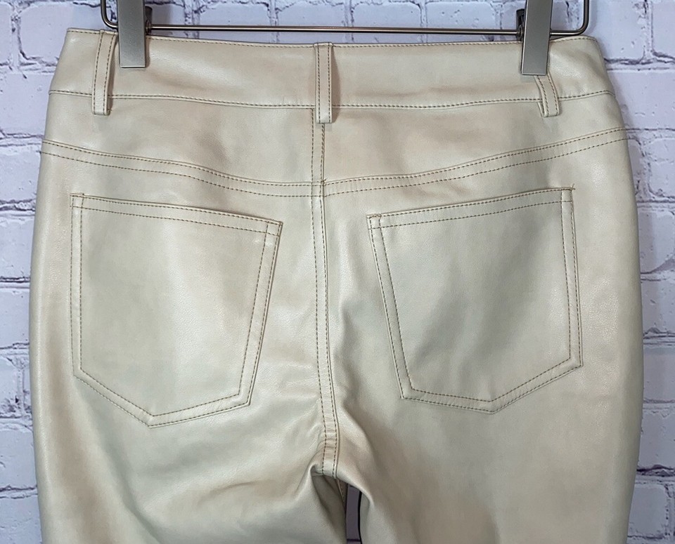 URBAN OUTFITTERS Womens’ Cream Faux Leather Pants Size 26 eBay