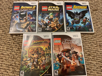 Nintendo Wii Lego Game Lot Star Wars Batman Indiana Jones Pirates