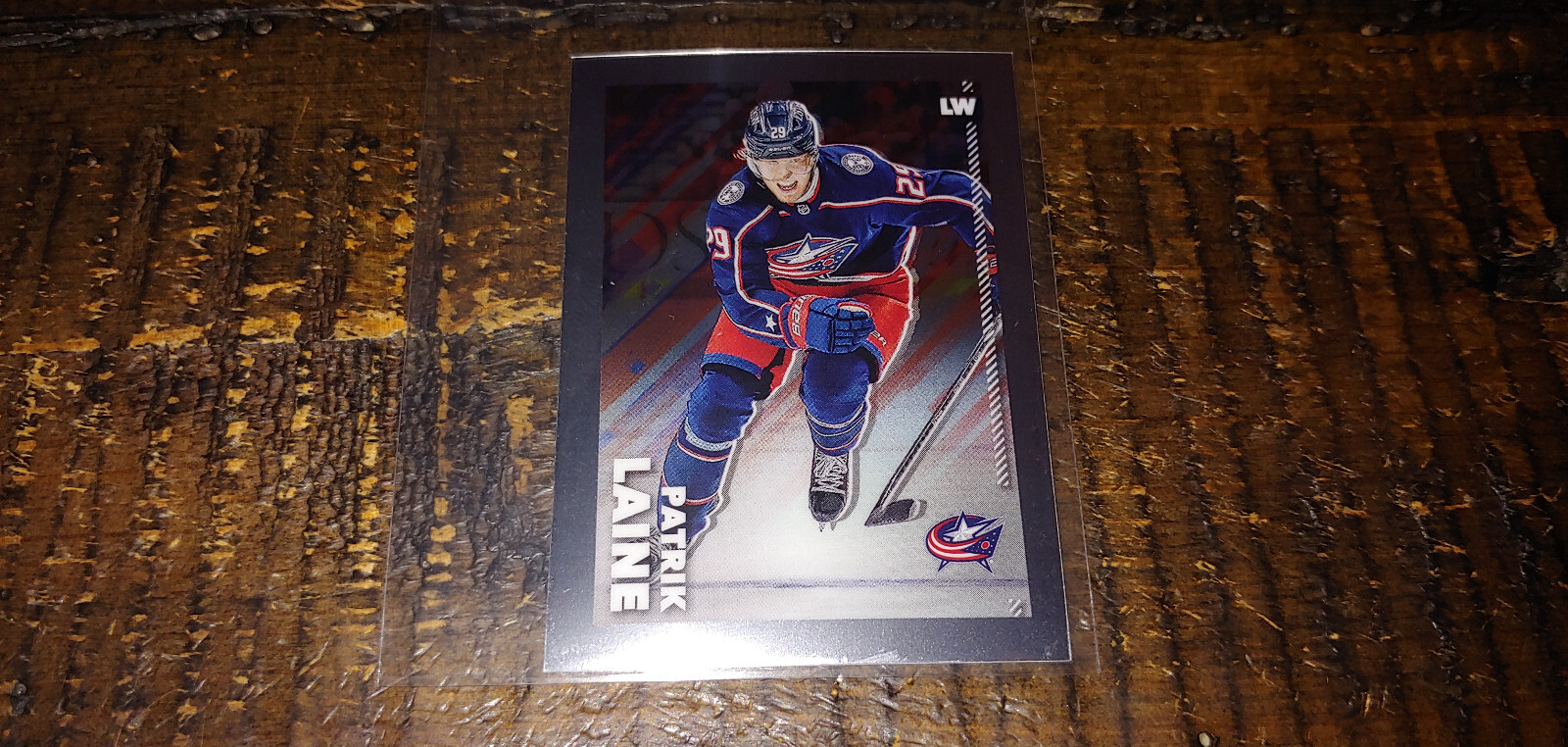 590: Patrik Laine 2022-23 Topps Chrome NHL Sticker Card #143 Blue Jackets