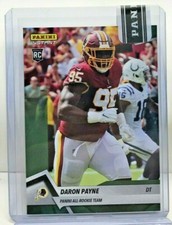 Daron Payne 2018 Panini Instant All-Rookie Team RC #14 Green #'d 3/10 - Redskins
